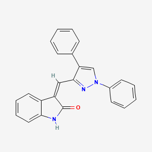 (3Z)-3-[(1,4-diphenyl-1H-pyrazol-3-yl)methylidene]-1,3-dihydro-2H-indol-2-one