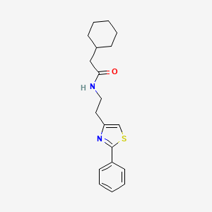 2-cyclohexyl-N-[2-(2-phenyl-1,3-thiazol-4-yl)ethyl]acetamide