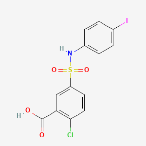 molecular formula C13H9ClINO4S B2966424 2-chloro-5-[(4-iodophenyl)sulfamoyl]benzoic Acid CAS No. 380432-24-6