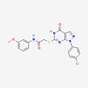 2-((1-(4-chlorophenyl)-4-oxo-4,5-dihydro-1H-pyrazolo[3,4-d]pyrimidin-6-yl)thio)-N-(3-methoxyphenyl)acetamide