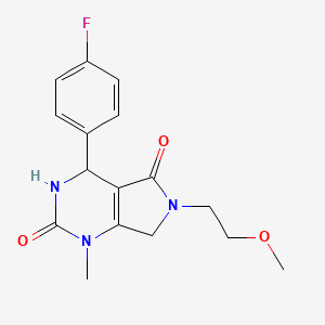 4-(4-fluorophenyl)-6-(2-methoxyethyl)-1-methyl-4,7-dihydro-3H-pyrrolo[3,4-d]pyrimidine-2,5-dione