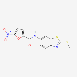 molecular formula C13H9N3O4S2 B2966465 N-(2-(methylthio)benzo[d]thiazol-6-yl)-5-nitrofuran-2-carboxamide CAS No. 306735-52-4