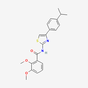 molecular formula C21H22N2O3S B2966467 N-(4-(4-isopropylphenyl)thiazol-2-yl)-2,3-dimethoxybenzamide CAS No. 922807-12-3
