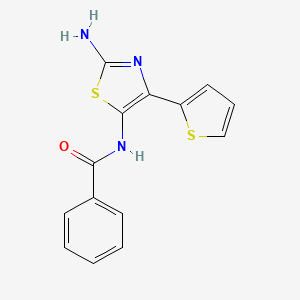 N-[2-amino-4-(thiophen-2-yl)-1,3-thiazol-5-yl]benzamide