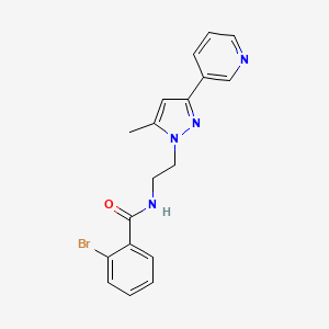 2-bromo-N-(2-(5-methyl-3-(pyridin-3-yl)-1H-pyrazol-1-yl)ethyl)benzamide