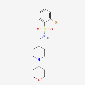 2-bromo-N-((1-(tetrahydro-2H-pyran-4-yl)piperidin-4-yl)methyl)benzenesulfonamide