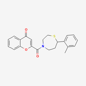 2-(7-(o-tolyl)-1,4-thiazepane-4-carbonyl)-4H-chromen-4-one