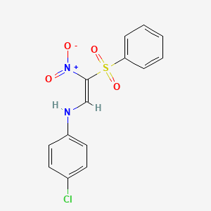 N-[(E)-2-(benzenesulfonyl)-2-nitroethenyl]-4-chloroaniline