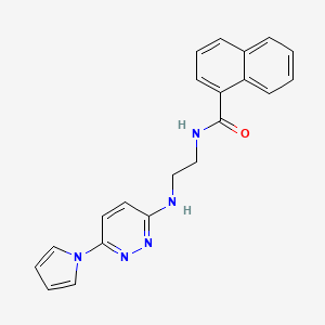 N-(2-((6-(1H-pyrrol-1-yl)pyridazin-3-yl)amino)ethyl)-1-naphthamide