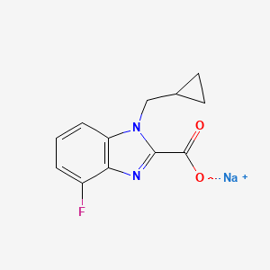 Sodium 1-(cyclopropylmethyl)-4-fluoro-1H-benzo[d]imidazole-2-carboxylate