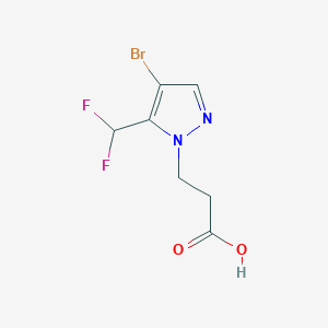 3-[4-Bromo-5-(difluoromethyl)pyrazol-1-yl]propanoic acid