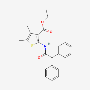 molecular formula C23H23NO3S B2966648 Ethyl 2-(2,2-diphenylacetamido)-4,5-dimethylthiophene-3-carboxylate CAS No. 391867-04-2