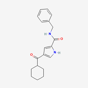 molecular formula C19H22N2O2 B2966672 N-benzyl-4-cyclohexanecarbonyl-1H-pyrrole-2-carboxamide CAS No. 477848-93-4
