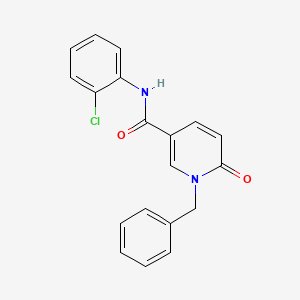 molecular formula C19H15ClN2O2 B2966675 1-benzyl-N-(2-chlorophenyl)-6-oxo-1,6-dihydropyridine-3-carboxamide CAS No. 941953-61-3