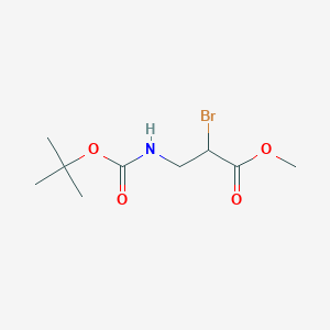 molecular formula C9H16BrNO4 B2966698 Methyl 2-bromo-3-{[(tert-butoxy)carbonyl]amino}propanoate CAS No. 1207950-16-0