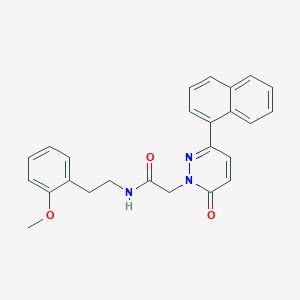 molecular formula C25H23N3O3 B2966736 N-[2-(2-methoxyphenyl)ethyl]-2-[3-(naphthalen-1-yl)-6-oxo-1,6-dihydropyridazin-1-yl]acetamide CAS No. 899946-95-3