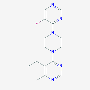 molecular formula C15H19FN6 B2966757 5-Ethyl-4-[4-(5-fluoropyrimidin-4-yl)piperazin-1-yl]-6-methylpyrimidine CAS No. 2380067-31-0