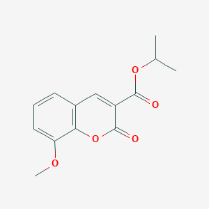 molecular formula C14H14O5 B2966760 propan-2-yl 8-methoxy-2-oxo-2H-chromene-3-carboxylate CAS No. 873857-47-7
