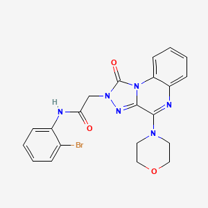 molecular formula C21H19BrN6O3 B2966802 N-(2-bromophenyl)-2-(4-morpholino-1-oxo-[1,2,4]triazolo[4,3-a]quinoxalin-2(1H)-yl)acetamide CAS No. 1189475-41-9