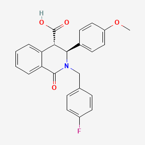 molecular formula C24H20FNO4 B2966816 (3S,4S)-2-[(4-fluorophenyl)methyl]-3-(4-methoxyphenyl)-1-oxo-3,4-dihydroisoquinoline-4-carboxylic acid CAS No. 1050503-93-9