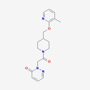B2966847 2-[2-[4-[(3-Methylpyridin-2-yl)oxymethyl]piperidin-1-yl]-2-oxoethyl]pyridazin-3-one CAS No. 2379976-05-1