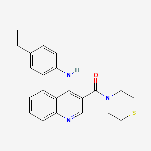 (4-((4-Ethylphenyl)amino)quinolin-3-yl)(thiomorpholino)methanone