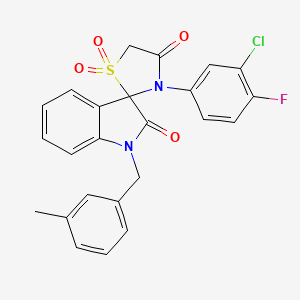 3'-(3-Chloro-4-fluorophenyl)-1-(3-methylbenzyl)spiro[indoline-3,2'-thiazolidine]-2,4'-dione 1',1'-dioxide