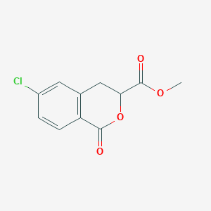 molecular formula C11H9ClO4 B2966892 methyl 6-chloro-1-oxo-3,4-dihydro-1H-isochromene-3-carboxylate CAS No. 951896-50-7