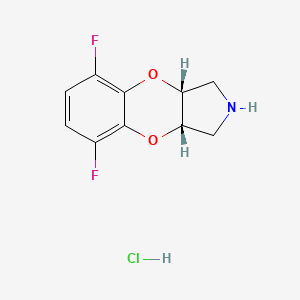 molecular formula C10H10ClF2NO2 B2966908 10,13-Difluoro-2,8-dioxa-5-azatricyclo[7.4.0.0,3,7]trideca-1(9),10,12-triene hydrochloride, cis CAS No. 1909293-71-5