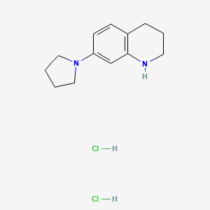 molecular formula C13H20Cl2N2 B2966909 7-(Pyrrolidin-1-yl)-1,2,3,4-tetrahydroquinoline dihydrochloride CAS No. 1225337-91-6