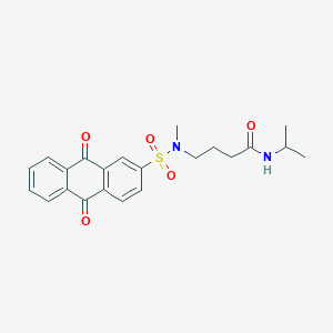 molecular formula C22H24N2O5S B2966940 4-(N-methyl9,10-dioxo-9,10-dihydroanthracene-2-sulfonamido)-N-(propan-2-yl)butanamide CAS No. 941924-60-3
