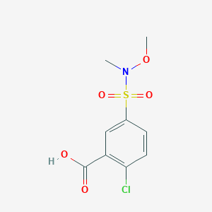 molecular formula C9H10ClNO5S B2967006 2-Chloro-5-[methoxy(methyl)sulfamoyl]benzoic acid CAS No. 847758-99-0