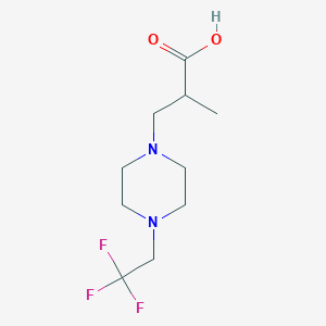 2-Methyl-3-[4-(2,2,2-trifluoroethyl)piperazin-1-yl]propanoic acid