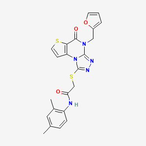 N-(2,4-dimethylphenyl)-2-((4-(furan-2-ylmethyl)-5-oxo-4,5-dihydrothieno[2,3-e][1,2,4]triazolo[4,3-a]pyrimidin-1-yl)thio)acetamide