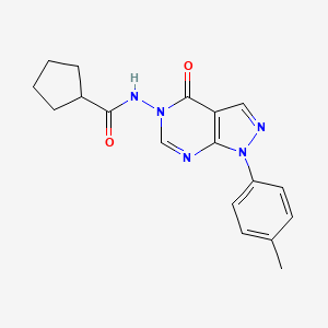 N-(4-oxo-1-(p-tolyl)-1H-pyrazolo[3,4-d]pyrimidin-5(4H)-yl)cyclopentanecarboxamide
