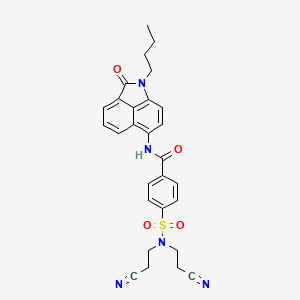 4-(N,N-bis(2-cyanoethyl)sulfamoyl)-N-(1-butyl-2-oxo-1,2-dihydrobenzo[cd]indol-6-yl)benzamide