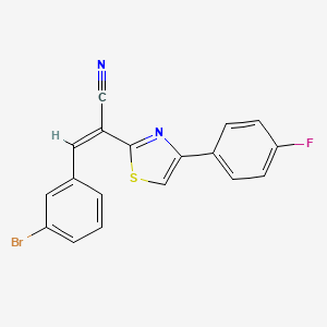(Z)-3-(3-bromophenyl)-2-(4-(4-fluorophenyl)thiazol-2-yl)acrylonitrile