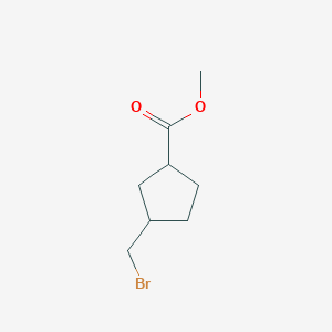 molecular formula C8H13BrO2 B2967067 Methyl 3-(bromomethyl)cyclopentanecarboxylate CAS No. 2387598-25-4