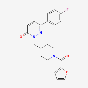 6-(4-Fluorophenyl)-2-{[1-(furan-2-carbonyl)piperidin-4-yl]methyl}-2,3-dihydropyridazin-3-one