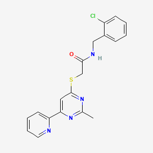 N-(2-chlorobenzyl)-2-((2-methyl-6-(pyridin-2-yl)pyrimidin-4-yl)thio)acetamide