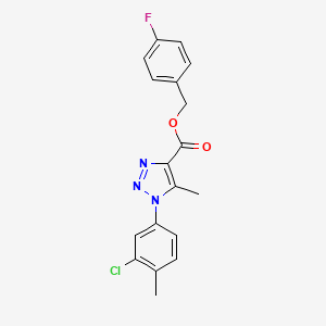 4-fluorobenzyl 1-(3-chloro-4-methylphenyl)-5-methyl-1H-1,2,3-triazole-4-carboxylate