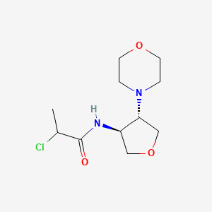 2-Chloro-N-[(3S,4S)-4-morpholin-4-yloxolan-3-yl]propanamide
