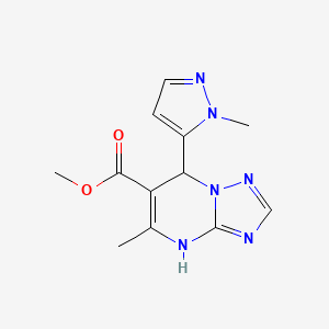methyl 5-methyl-7-(1-methyl-1H-pyrazol-5-yl)-4,7-dihydro-[1,2,4]triazolo[1,5-a]pyrimidine-6-carboxylate