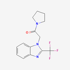 1-(1-pyrrolidinyl)-2-[2-(trifluoromethyl)-1H-1,3-benzimidazol-1-yl]-1-ethanone