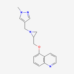 5-[[1-[(1-Methylpyrazol-4-yl)methyl]aziridin-2-yl]methoxy]quinoline