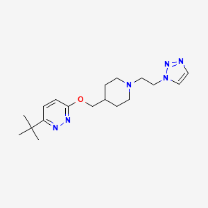 3-Tert-butyl-6-[[1-[2-(triazol-1-yl)ethyl]piperidin-4-yl]methoxy]pyridazine
