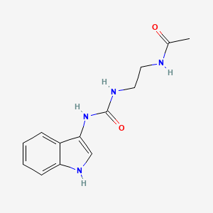 molecular formula C13H16N4O2 B2967115 N-(2-(3-(1H-吲哚-3-基)脲基)乙基)乙酰胺 CAS No. 899989-82-3