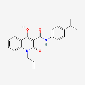 molecular formula C22H22N2O3 B2967120 1-allyl-4-hydroxy-N-(4-isopropylphenyl)-2-oxo-1,2-dihydroquinoline-3-carboxamide CAS No. 941898-58-4