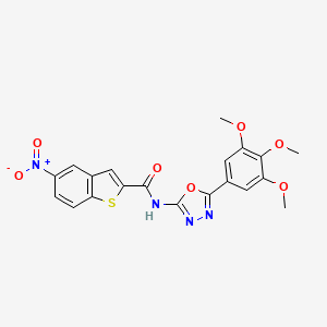 5-nitro-N-(5-(3,4,5-trimethoxyphenyl)-1,3,4-oxadiazol-2-yl)benzo[b]thiophene-2-carboxamide