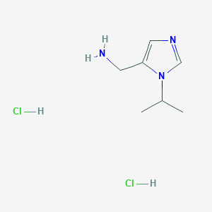 molecular formula C7H15Cl2N3 B2967134 (3-Propan-2-ylimidazol-4-yl)methanamine;dihydrochloride CAS No. 2445792-90-3